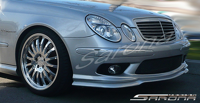 Custom Mercedes E Class Front Bumper Add-on  Sedan Front Lip/Splitter (2003 - 2006) - $279.00 (Manufacturer Sarona, Part #MB-001-FA)